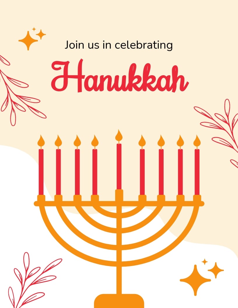 Free Hanukkah Celebration Flyer Template