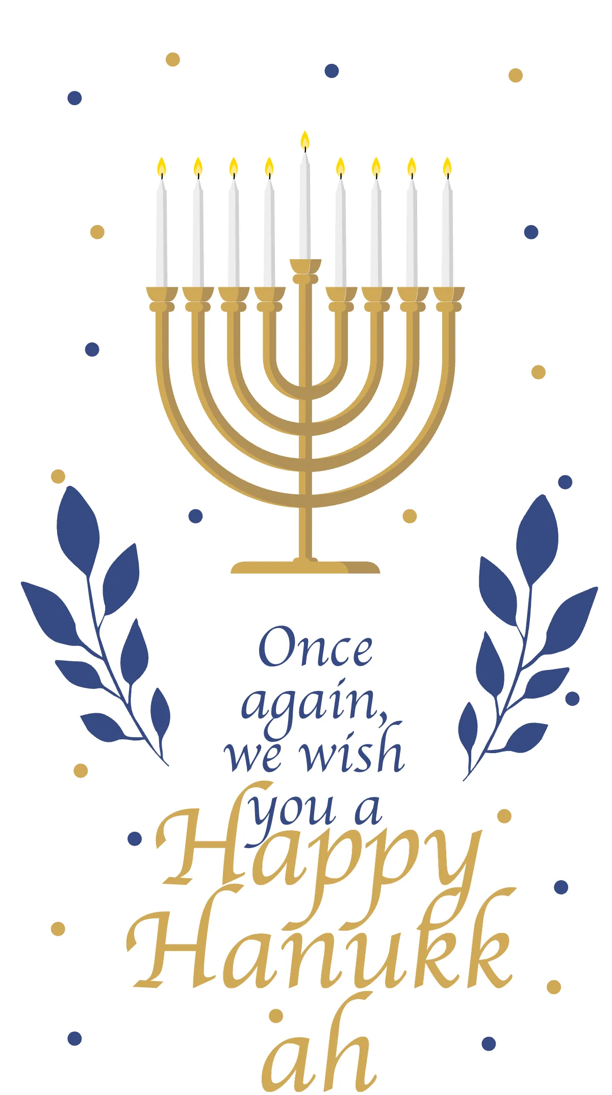 Free Happy Hanukkah Instagram Story Template to Edit Online