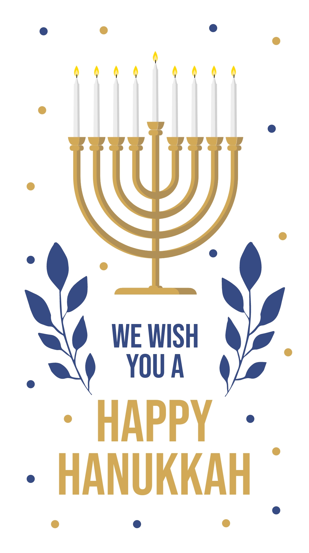 Free Happy Hanukkah Whatsapp Post Template
