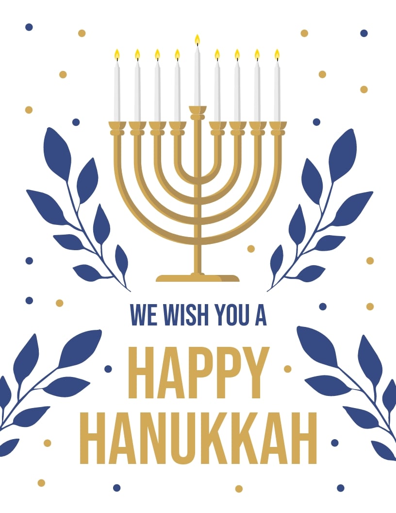 Free Happy Hanukkah Flyer Template
