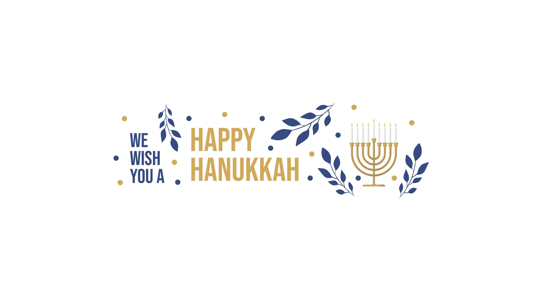 Free Happy Hanukkah Youtube Banner Template