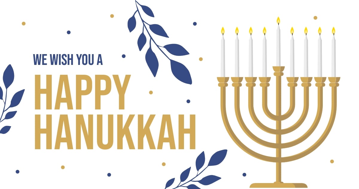 Free Happy Hanukkah Facebook Post Template