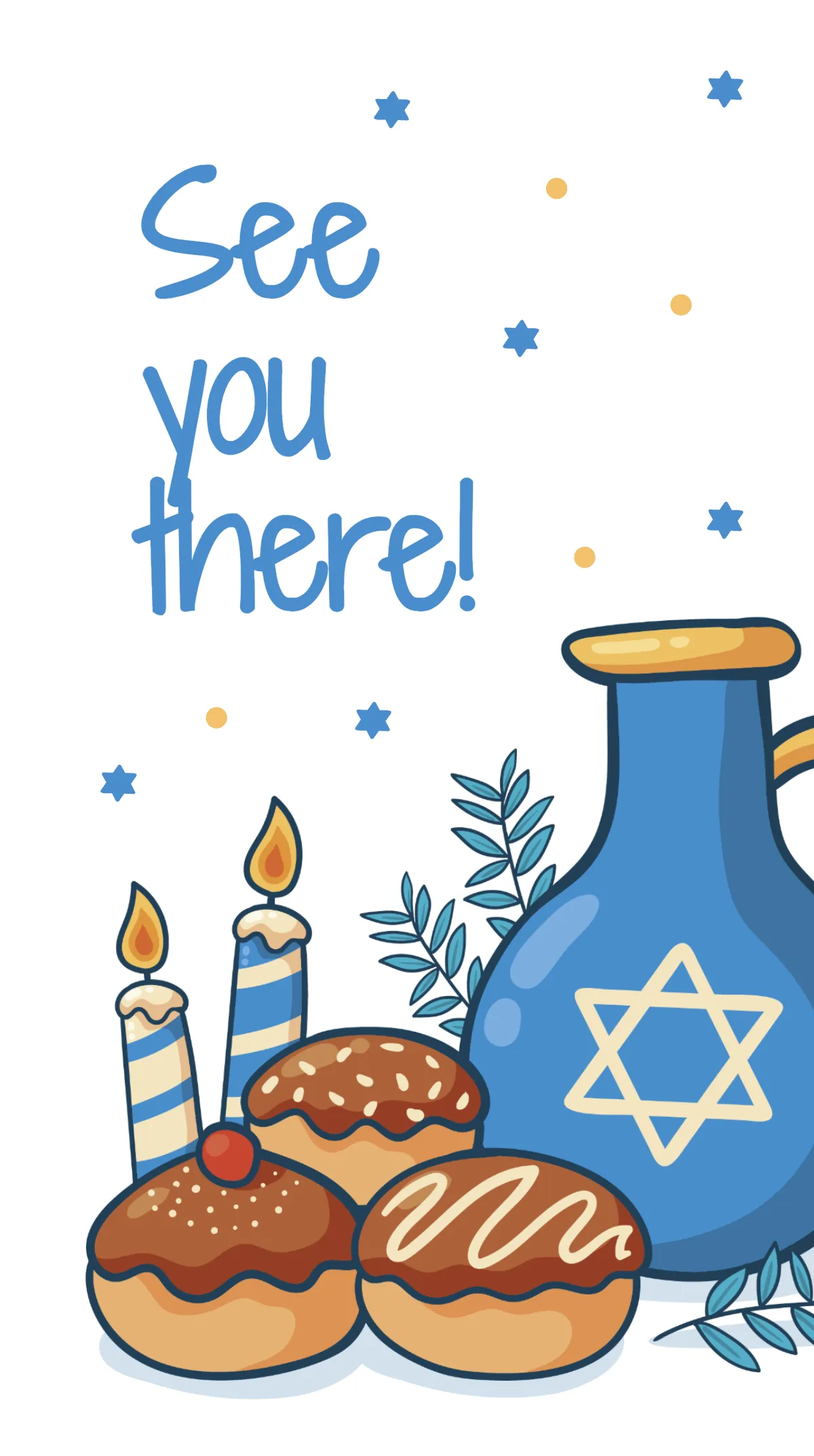 Free Hanukkah Dinner Instagram Story Template to Edit Online
