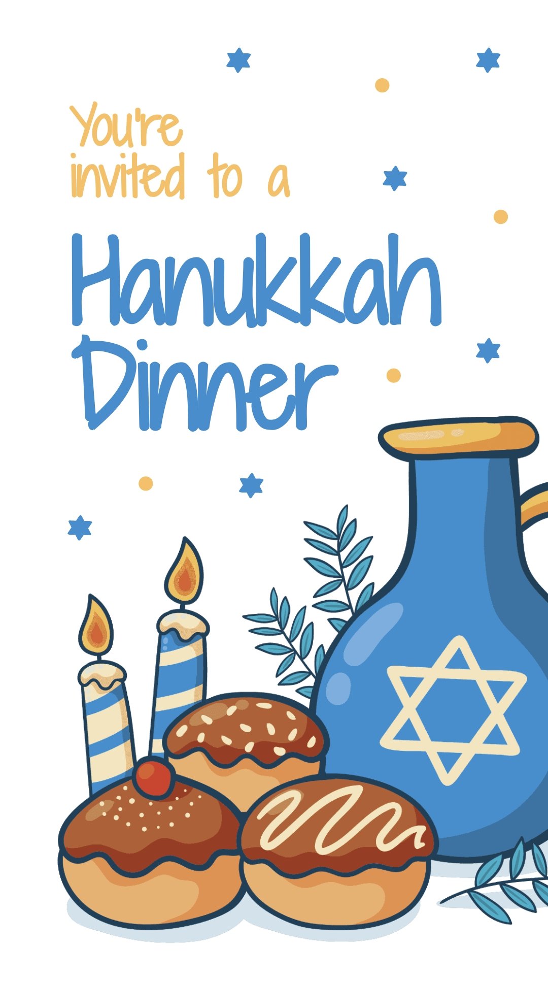 Hanukkah Dinner Instagram Story