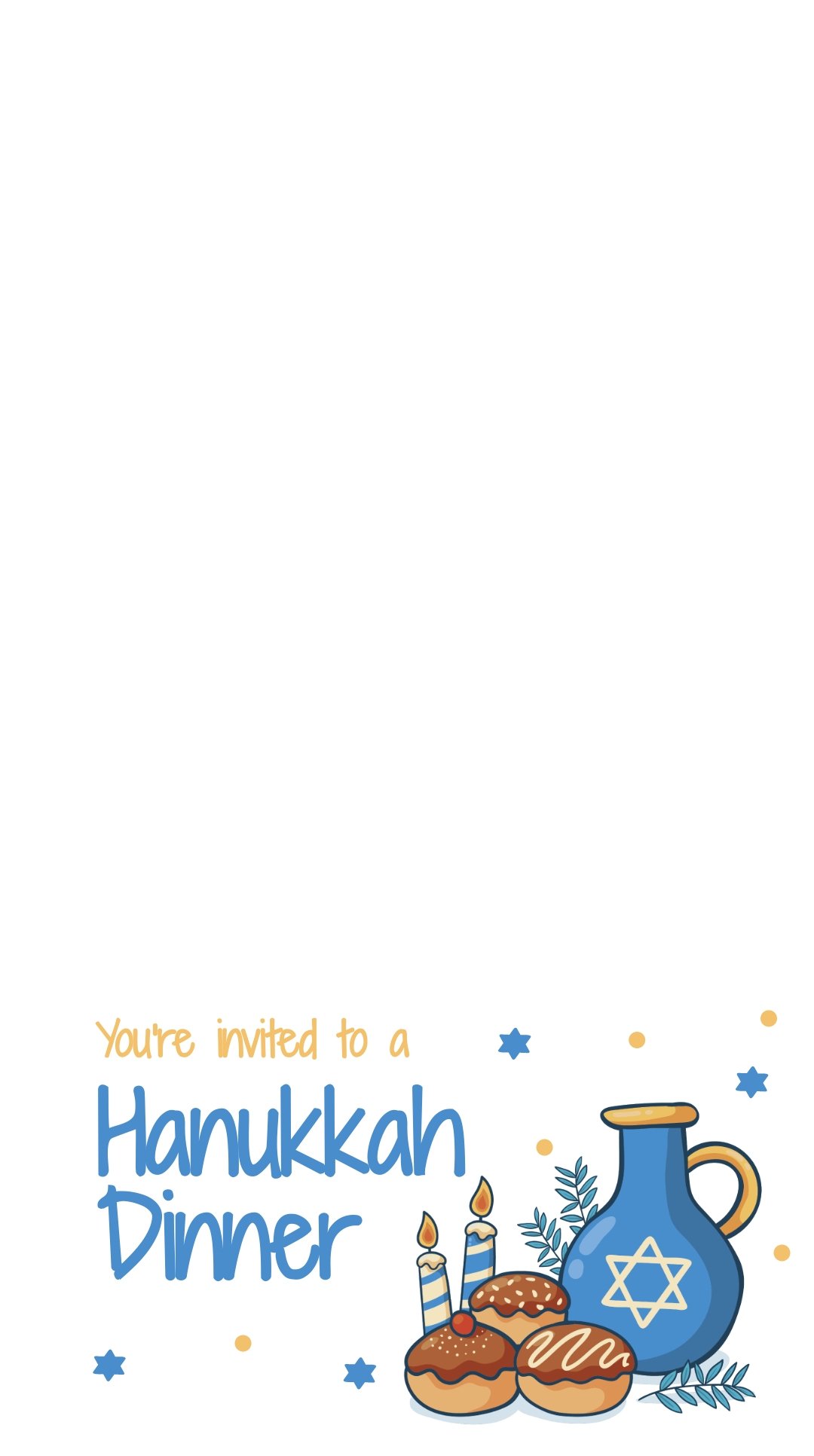 Free Hanukkah Dinner Snapchat Geofilter Template