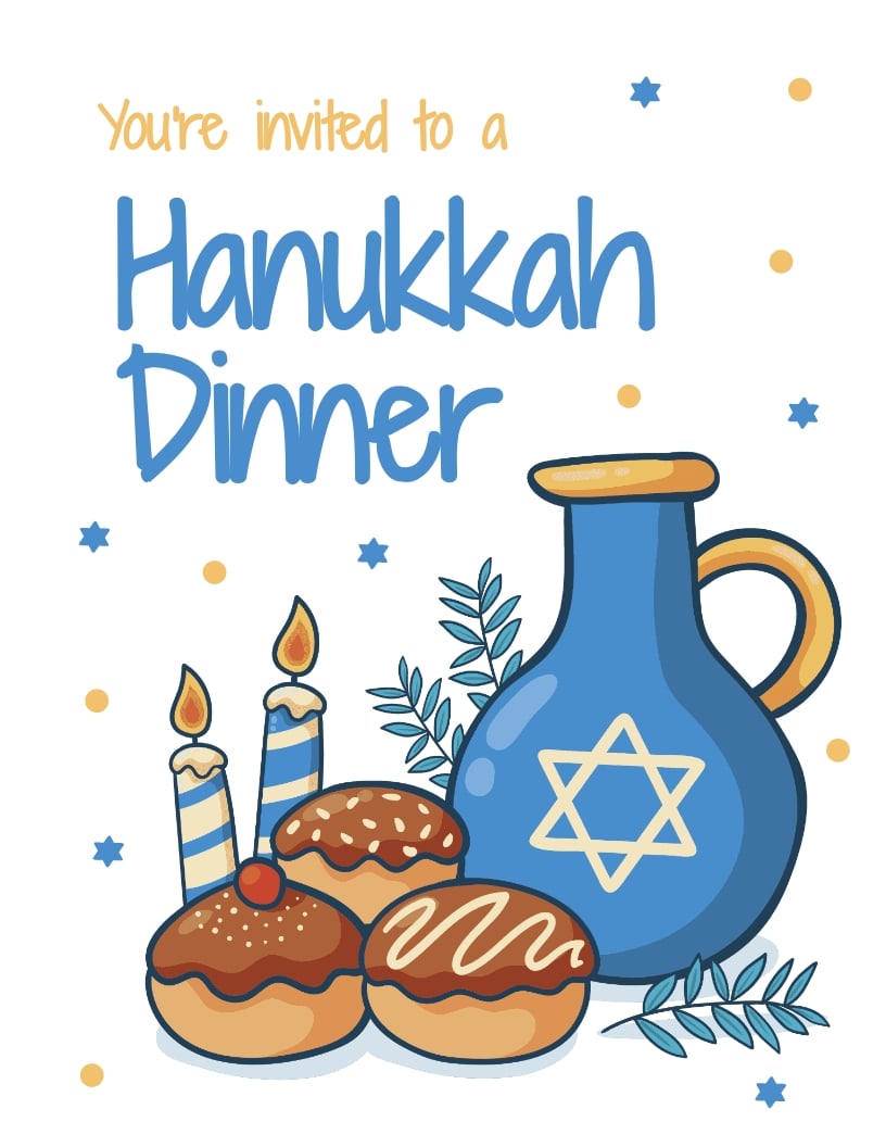 Free Hanukkah Dinner Flyer Template in Word, Google Docs, PSD, Apple Pages, Publisher