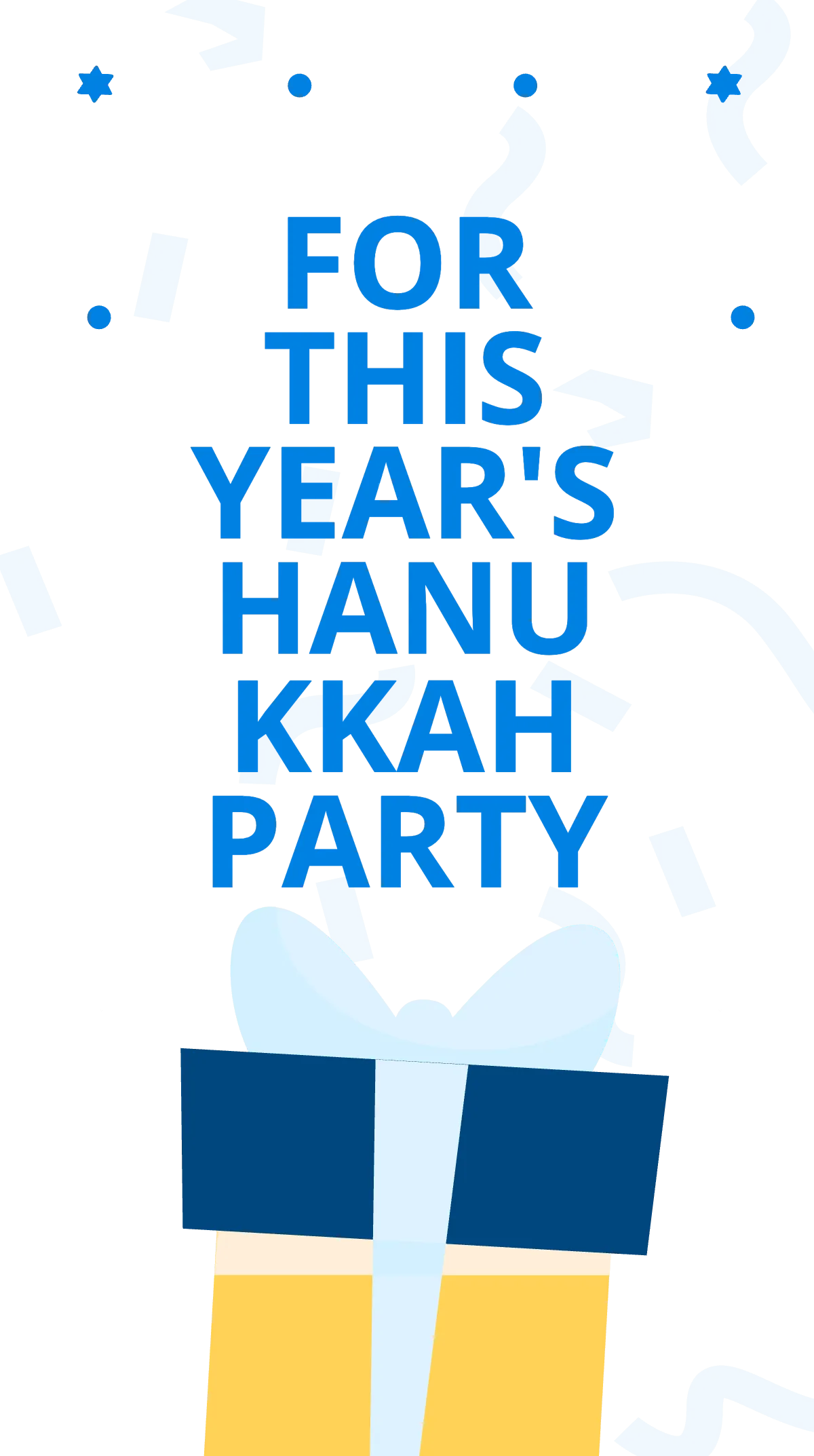 Free Hanukkah Party Instagram Story Template to Edit Online