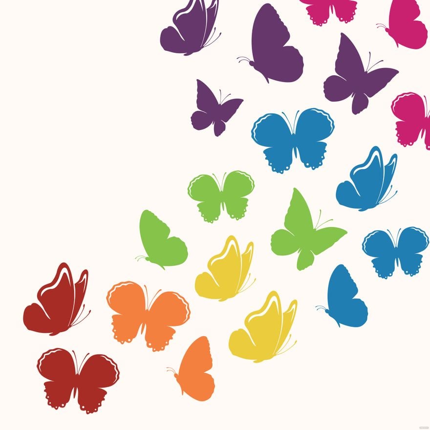 Free Rainbow Butterfly Vector
