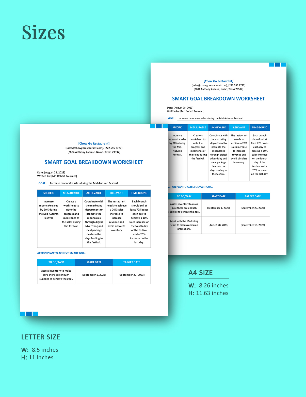 Smart Goal Breakdown Worksheet Template in PDF, Word, PowerPoint, Excel ...