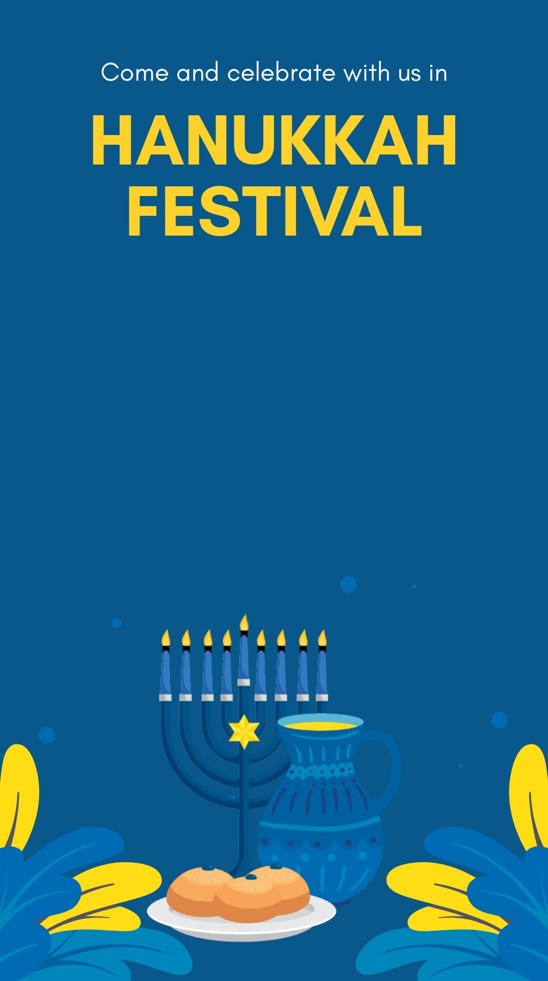 Free Hanukkah Festival Snapchat Geofilter Template
