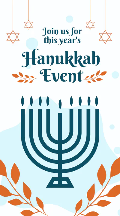 Free Hanukkah Event Instagram Story Template to Edit Online