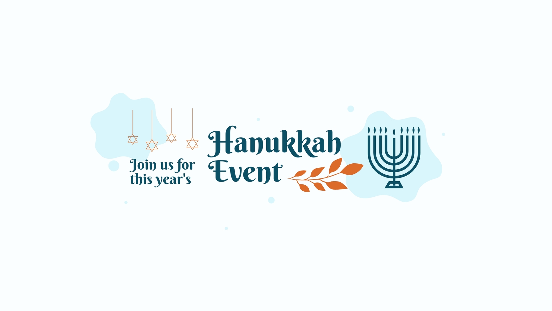 Free Hanukkah Event Youtube Banner Template