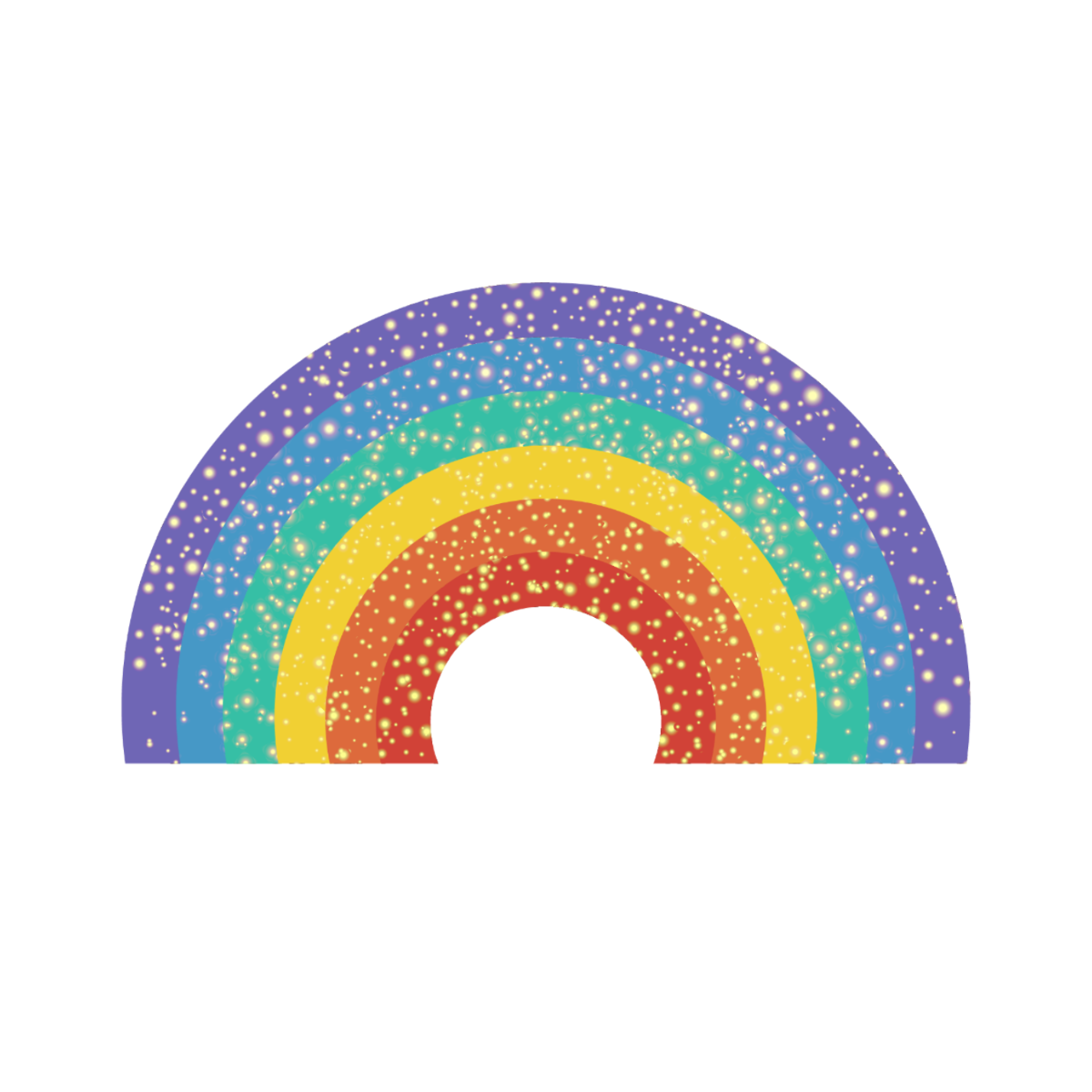 Rainbow Glitter Vector Template