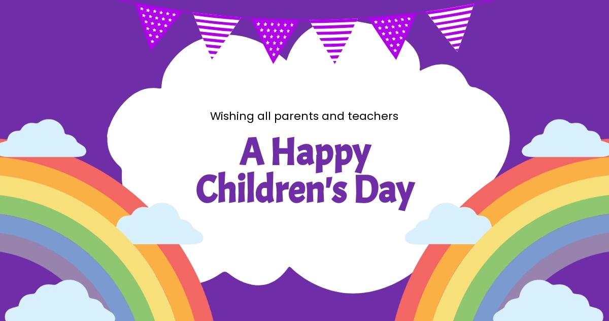 Free Happy Childrens Day Facebook Post Template