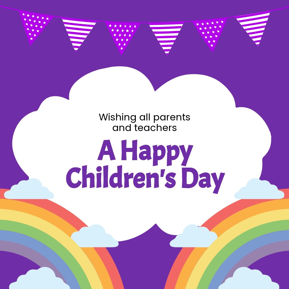 Free Happy Childrens Day Linkedin Post Template