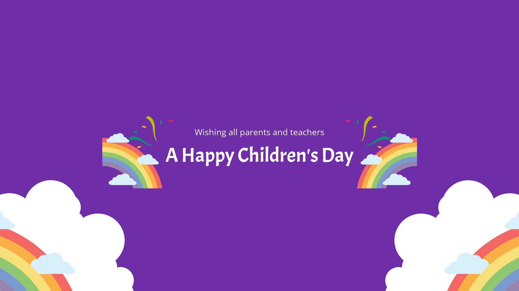 Free Happy Childrens Day Youtube Banner Template