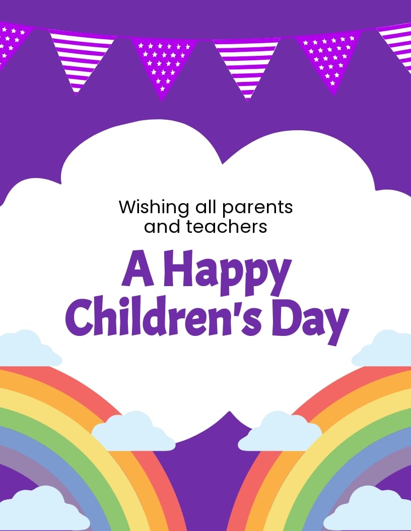 Free Happy Childrens Day Flyer Template in Word, Google Docs, PSD, Publisher