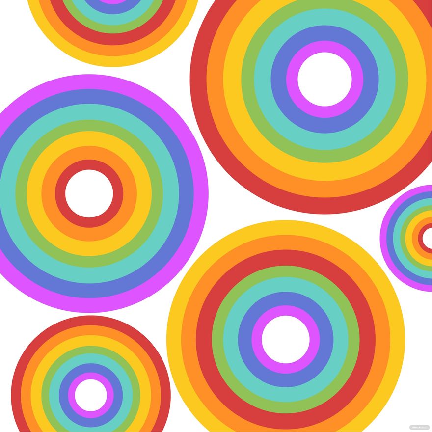 Circular Rainbow Vector in Illustrator, SVG, JPG, EPS, PNG - Download