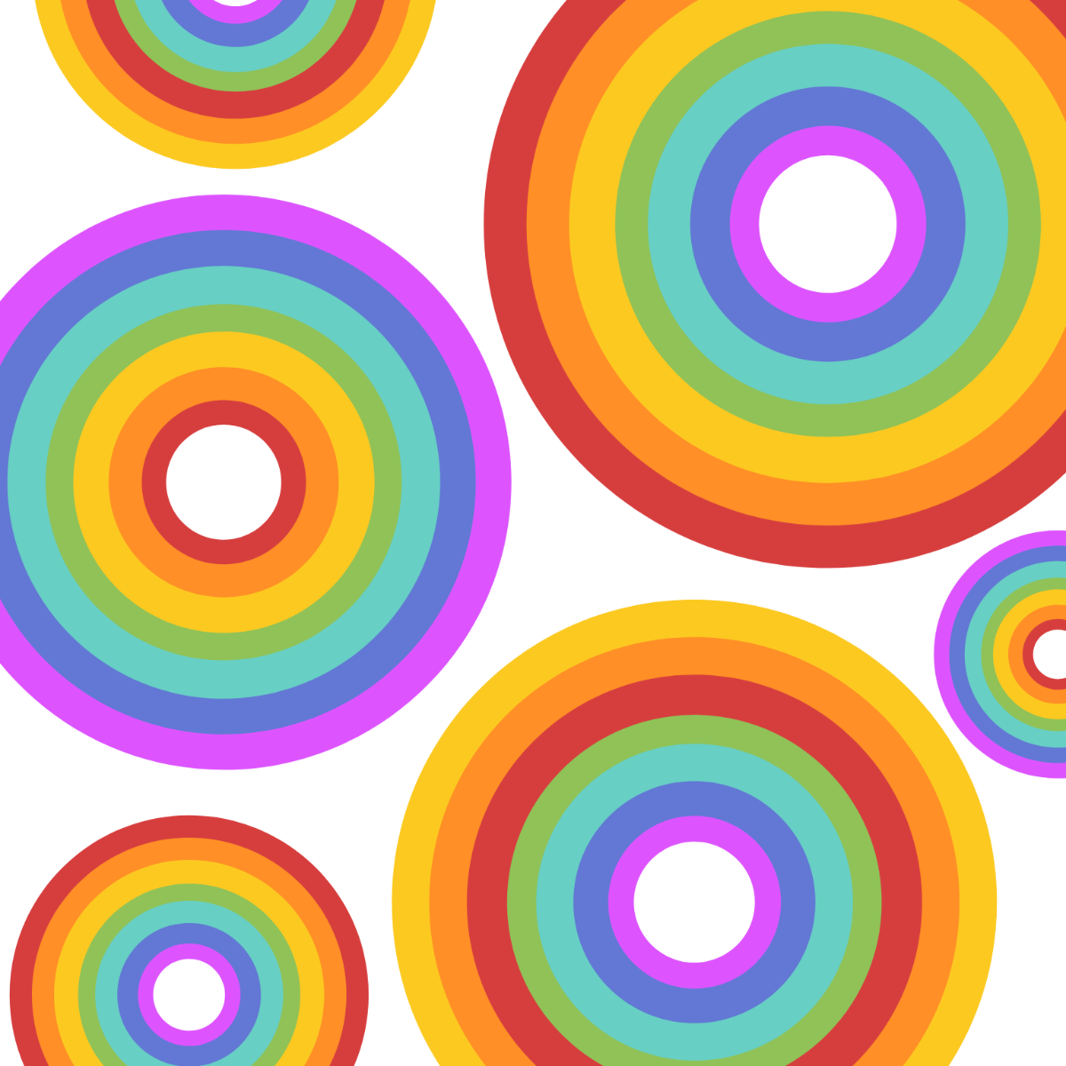 Circular Rainbow Vector Template