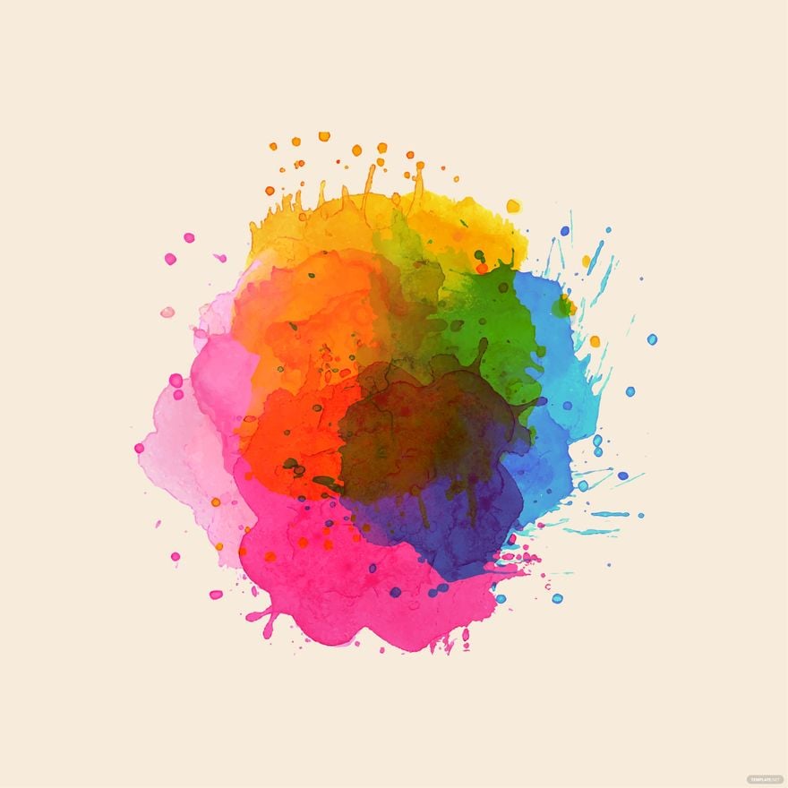 Rainbow Color Splash Vector