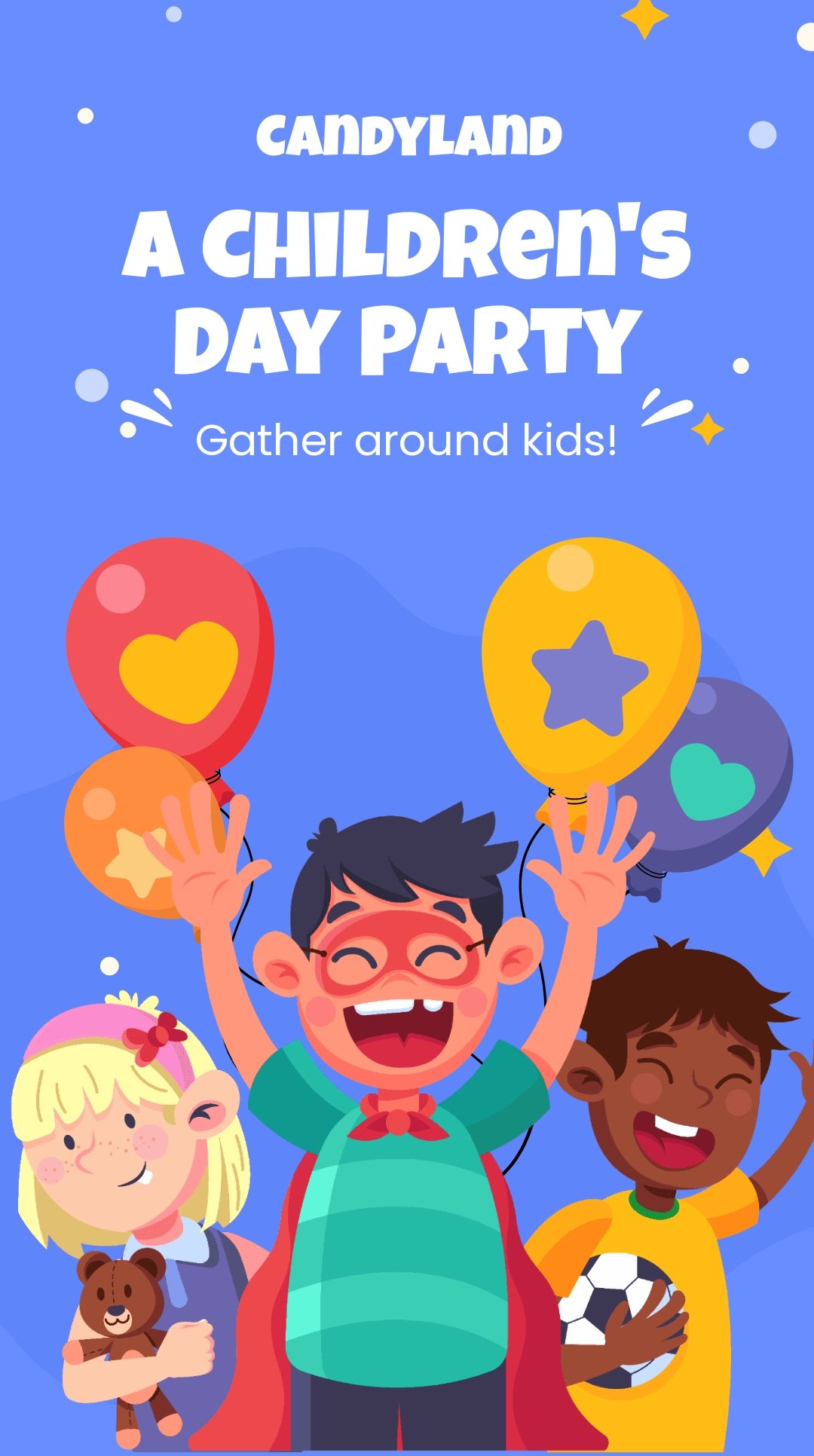 Children's Day Party Whatsapp Post Template