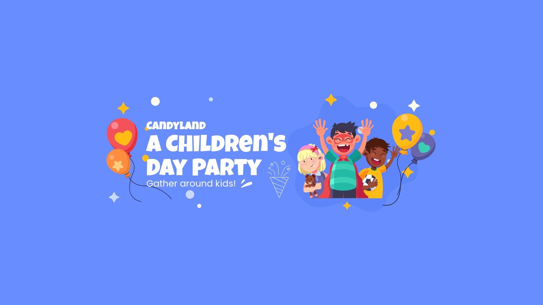Children's Day Party Youtube Banner