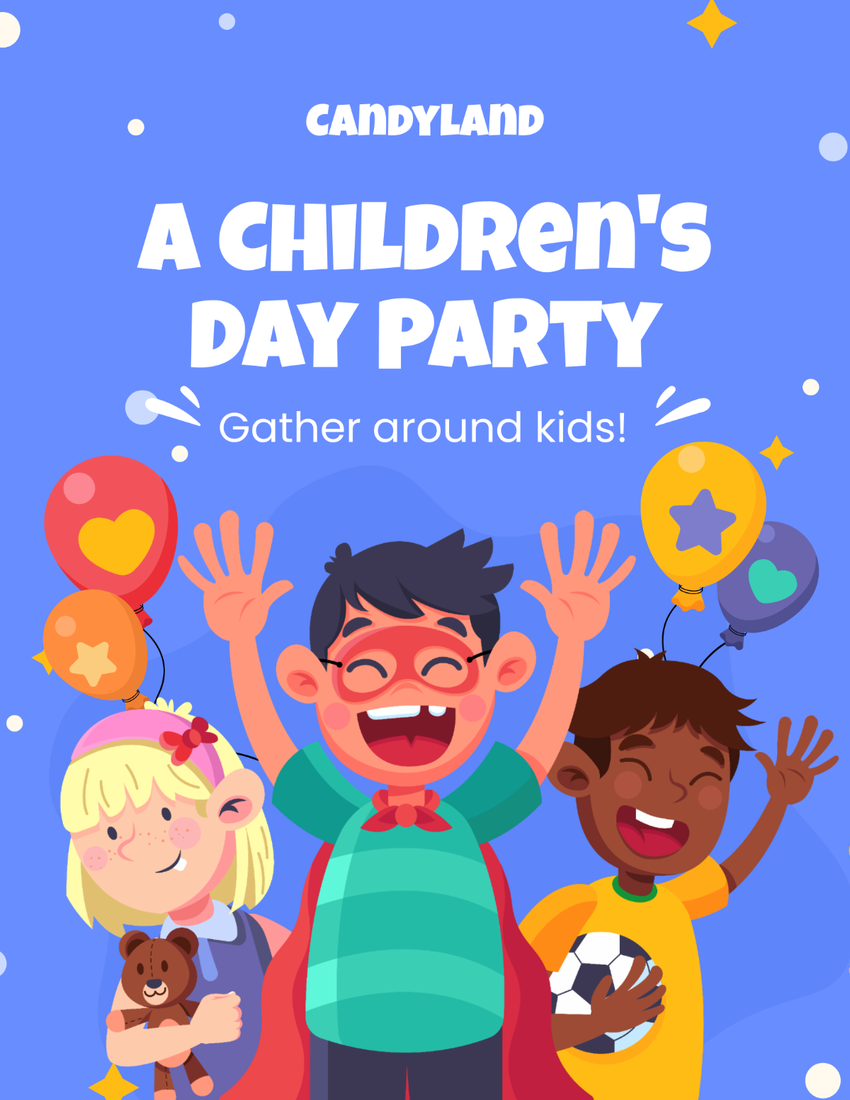 Children's Day Party Flyer Template