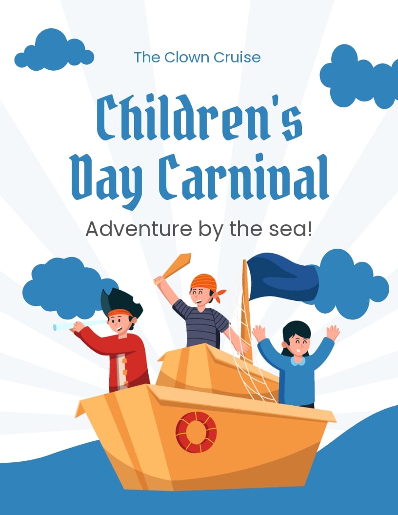 Children's Day Carnival Flyer Template in Word, Google Docs, PSD, Publisher
