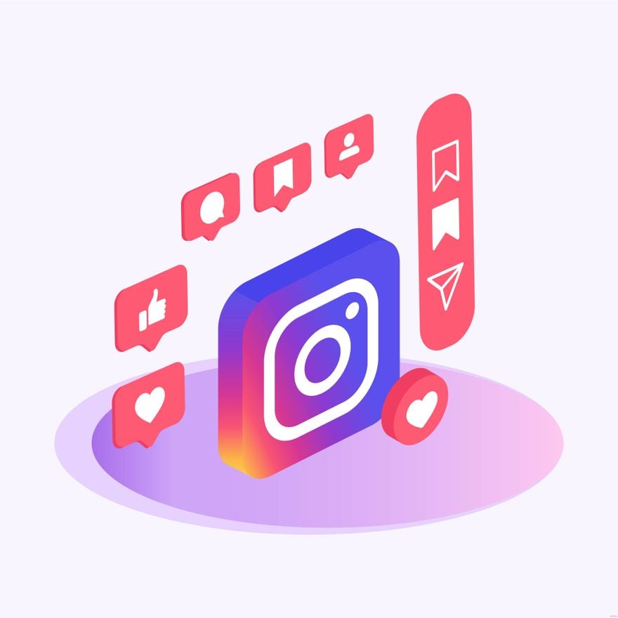 Isometric Instagram Illustration