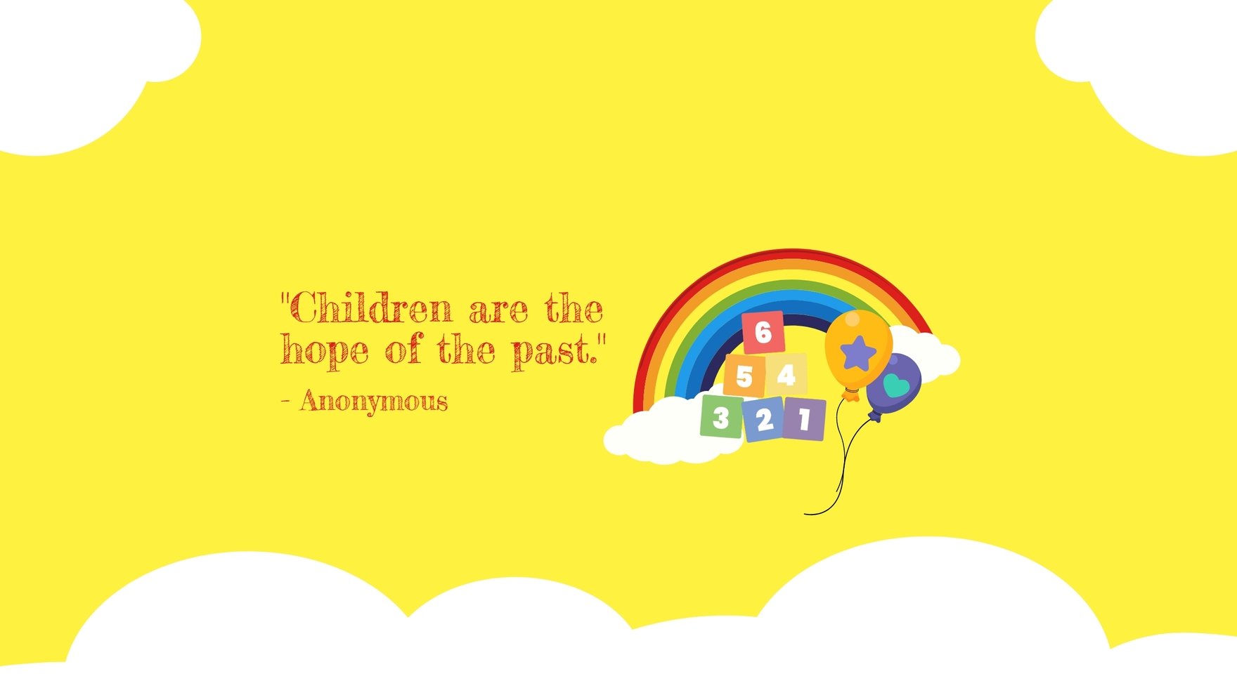 Free Children's Day Quote Youtube Banner Template