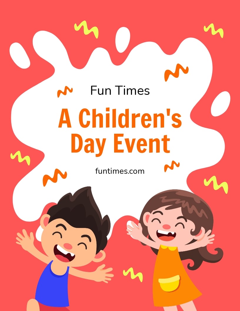 Children's Day Event Flyer Template in Word, Google Docs, PSD, Publisher