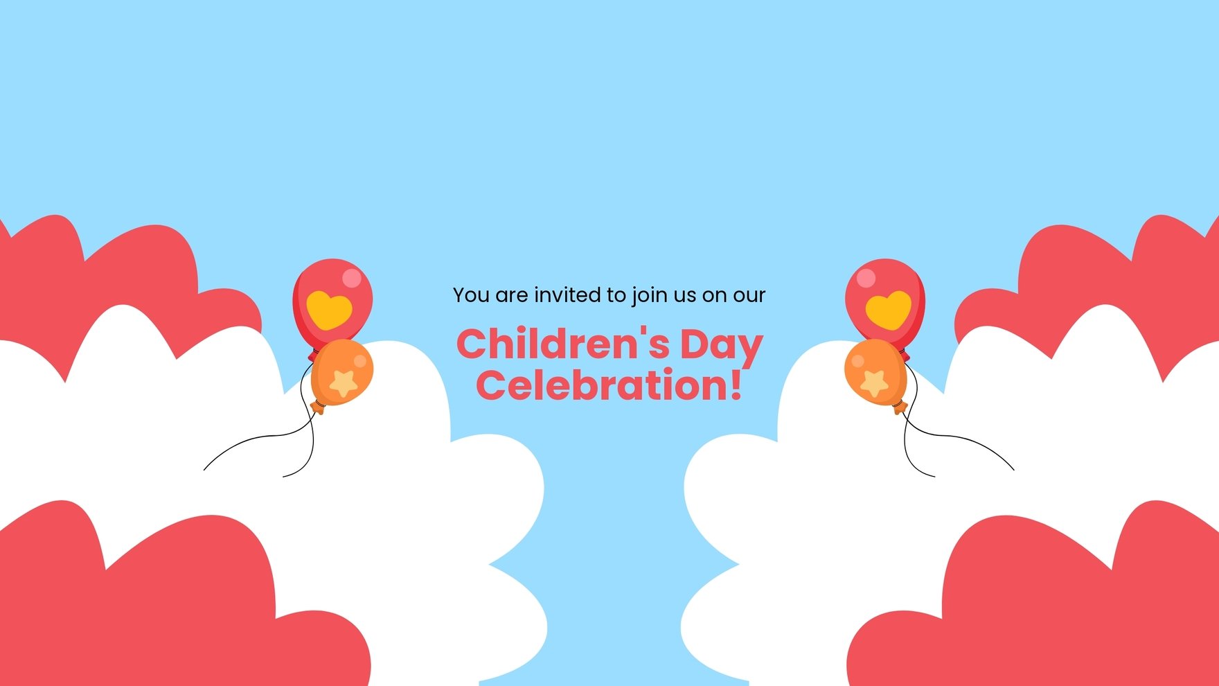 Free Childrens Day Invitation Youtube Banner Template