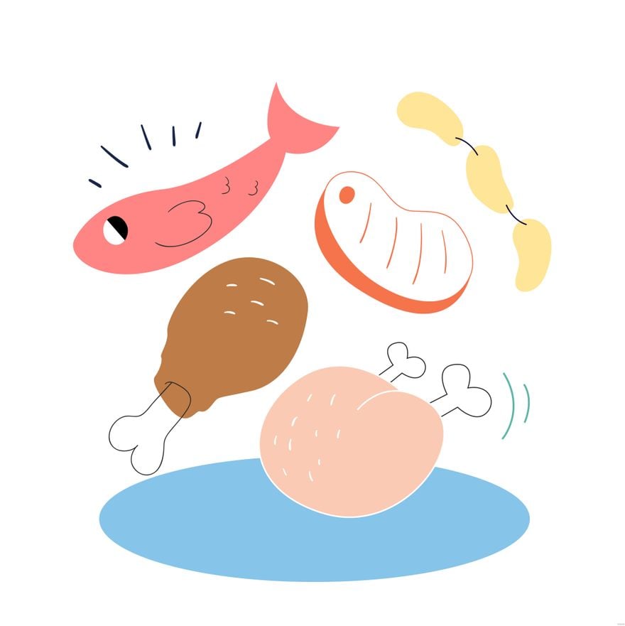 Meat Illustration in Illustrator, EPS, SVG, JPG, PNG