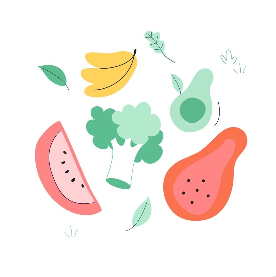 Organic Food Illustration in Illustrator, EPS, SVG, JPG, PNG
