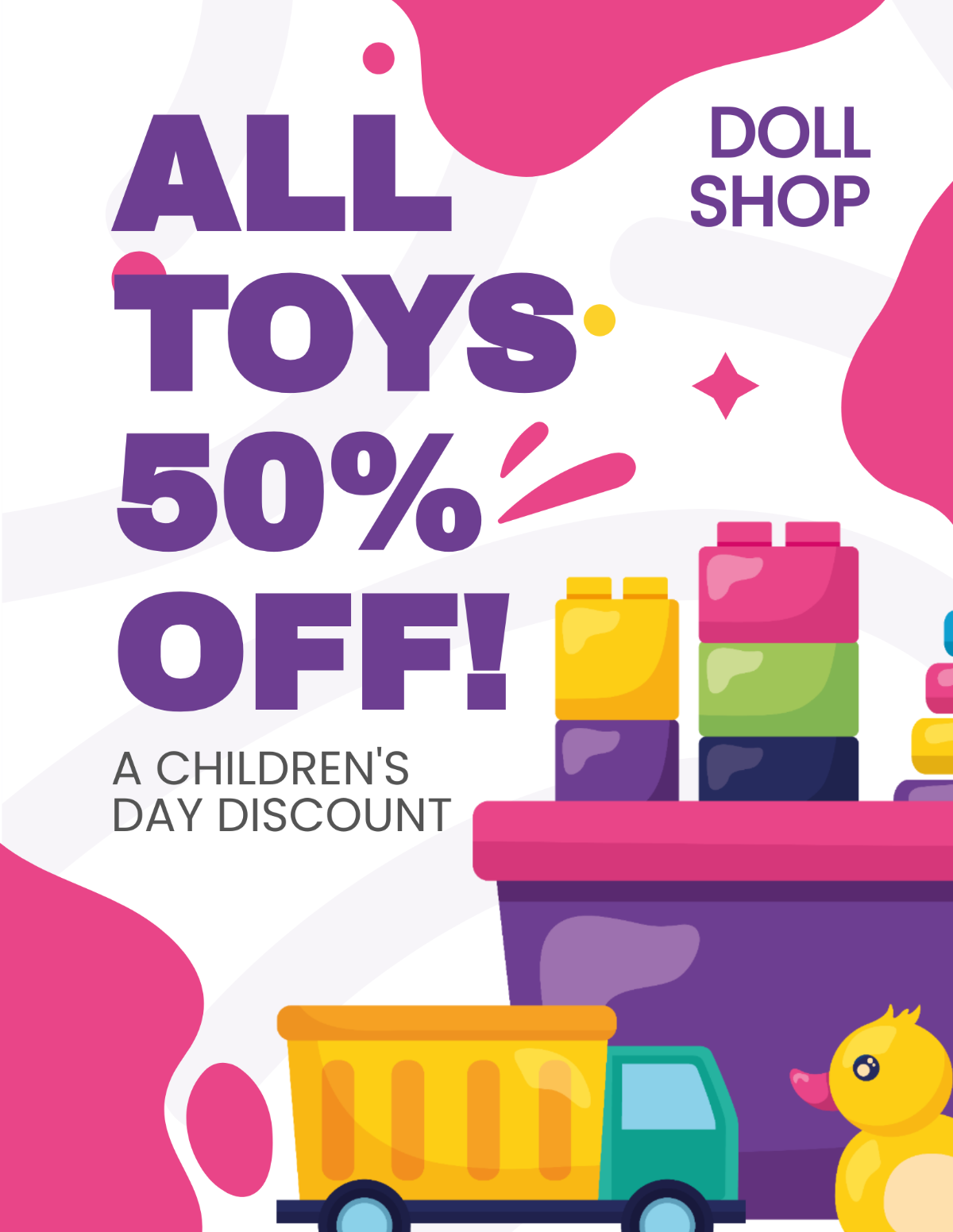Free Children's Day Offer Flyer Template