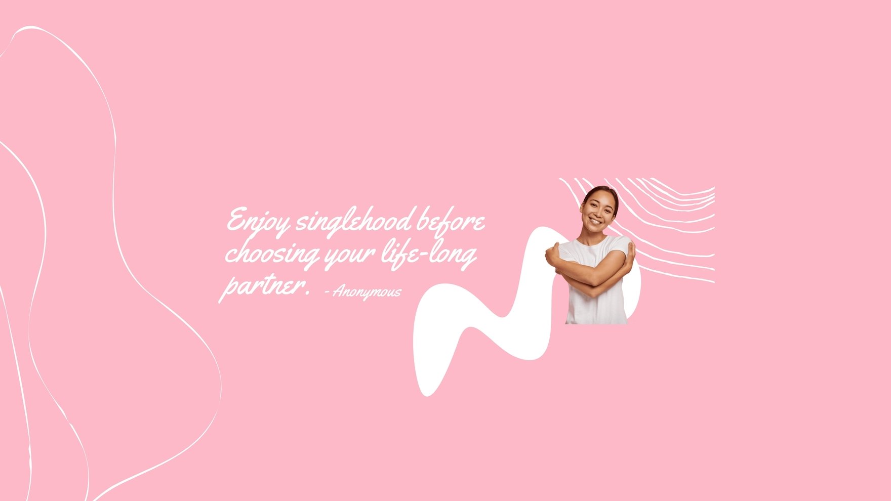 Free Singles Day Quote Youtube Banner Template