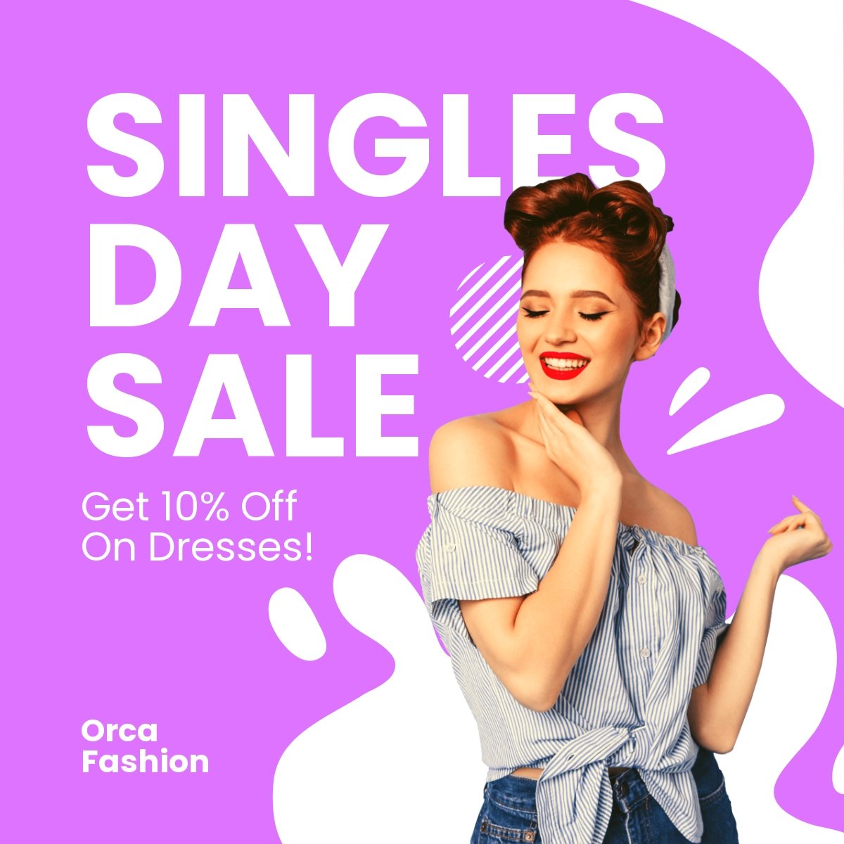 Singles Day Sale Linkedin Post Template