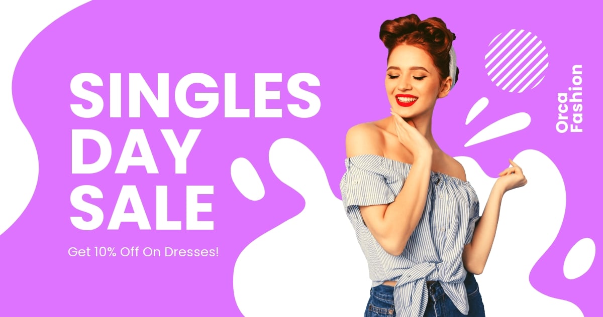 Singles Day Sale Facebook Post