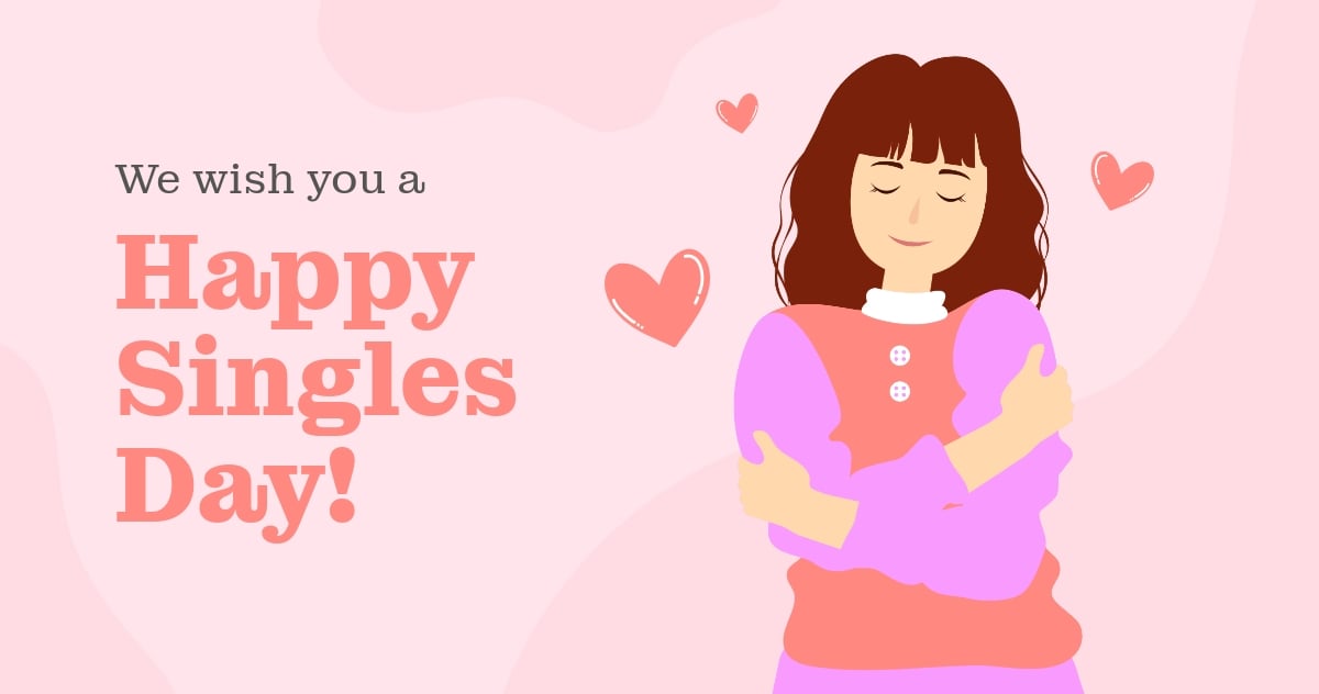 Free Happy Singles Day Facebook Post Template