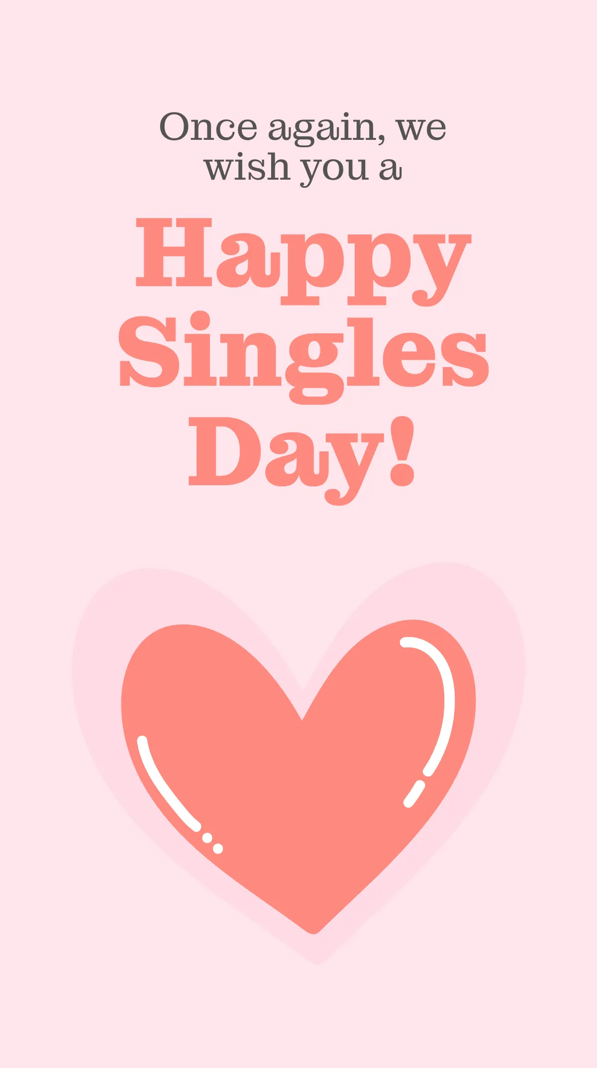 Free Happy Singles Day Instagram Story Template to Edit Online