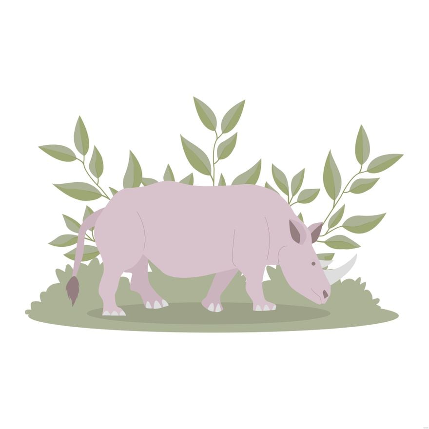 Free Rhino Illustration in Illustrator, EPS, SVG, JPG, PNG