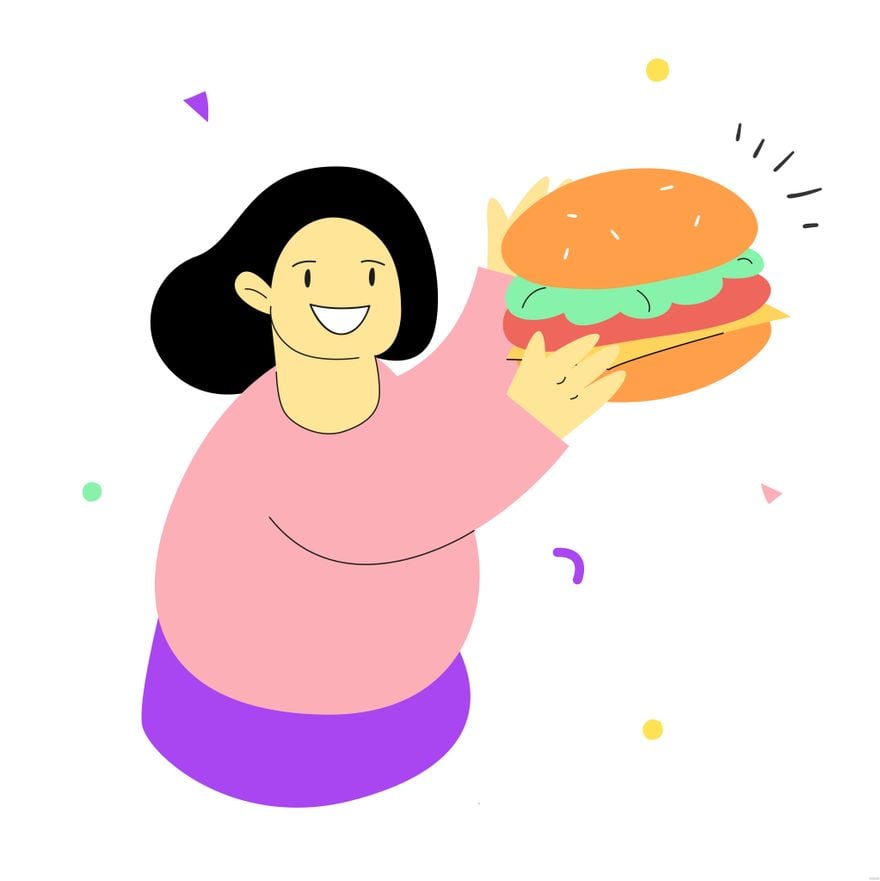 Free Burger Illustration in Illustrator, EPS, SVG, JPG, PNG