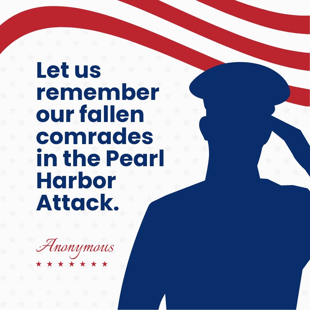 Pearl Harbor Remembrance Day Quote Instagram Post Template
