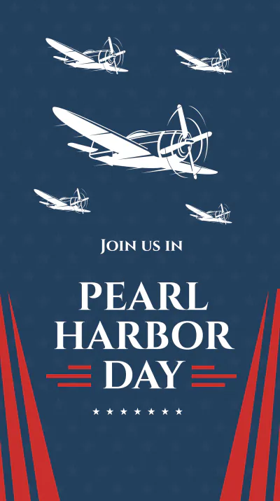 Free Pearl Harbor Day Event Instagram Story Template to Edit Online