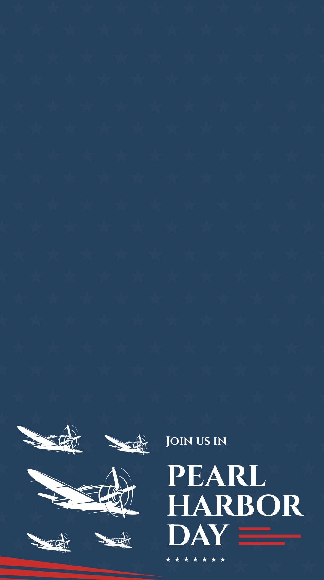 Free Pearl Harbor Day Event Snapchat Geofilter Template