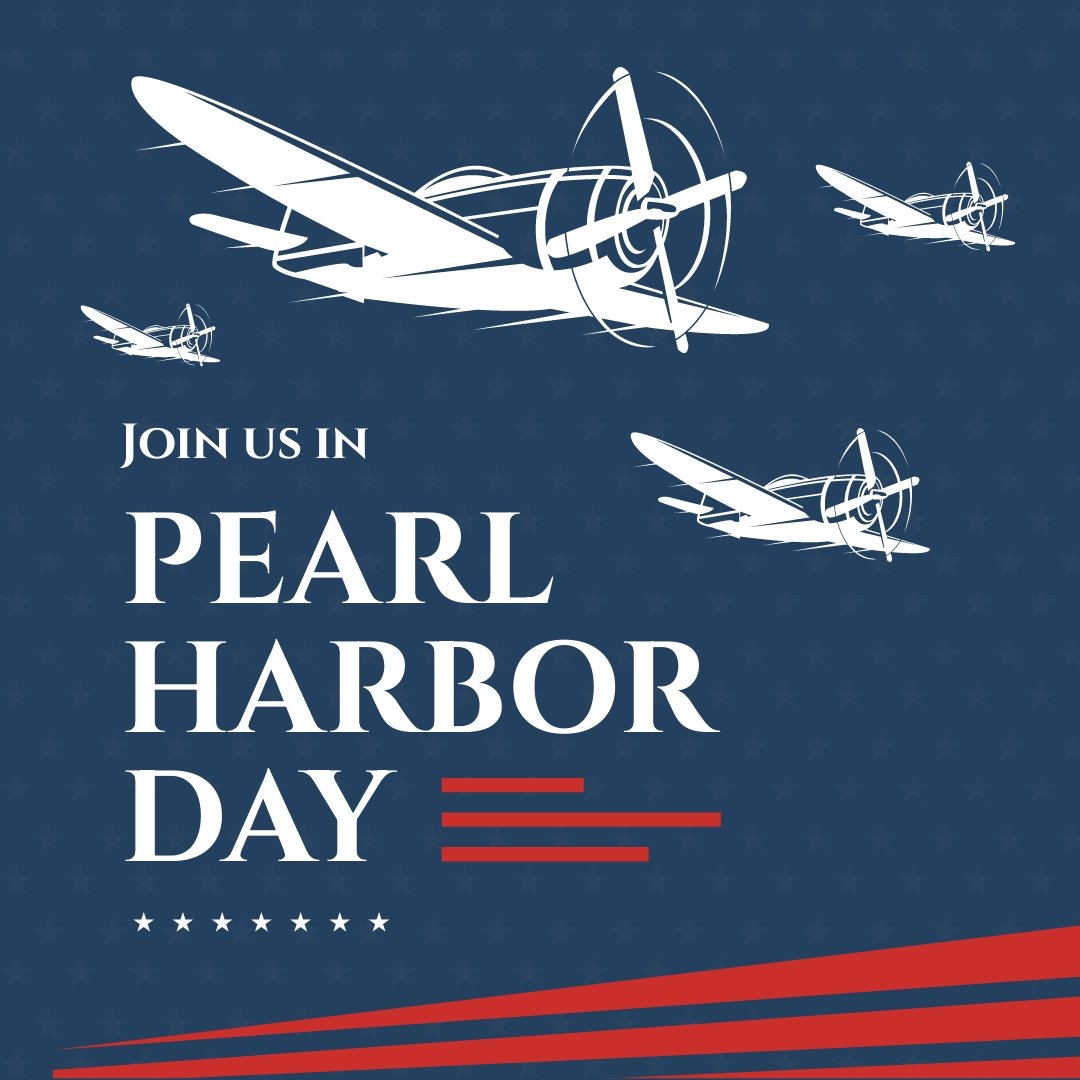Pearl Harbor Day Event Instagram Post Template