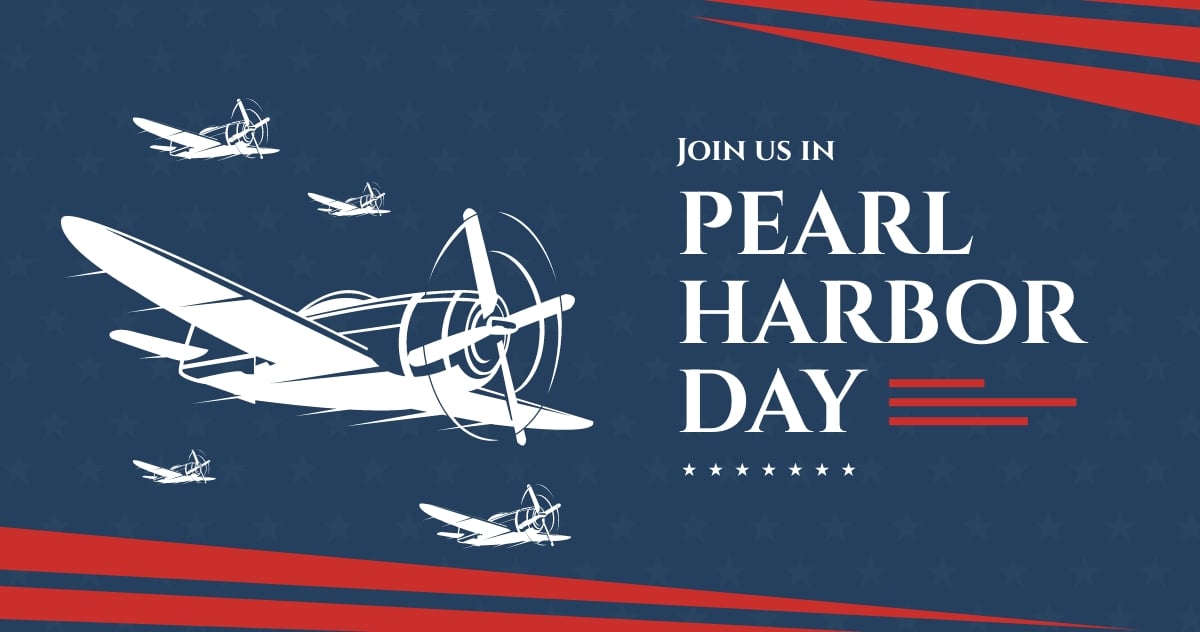 Free Pearl Harbor Day Event Facebook Post Template