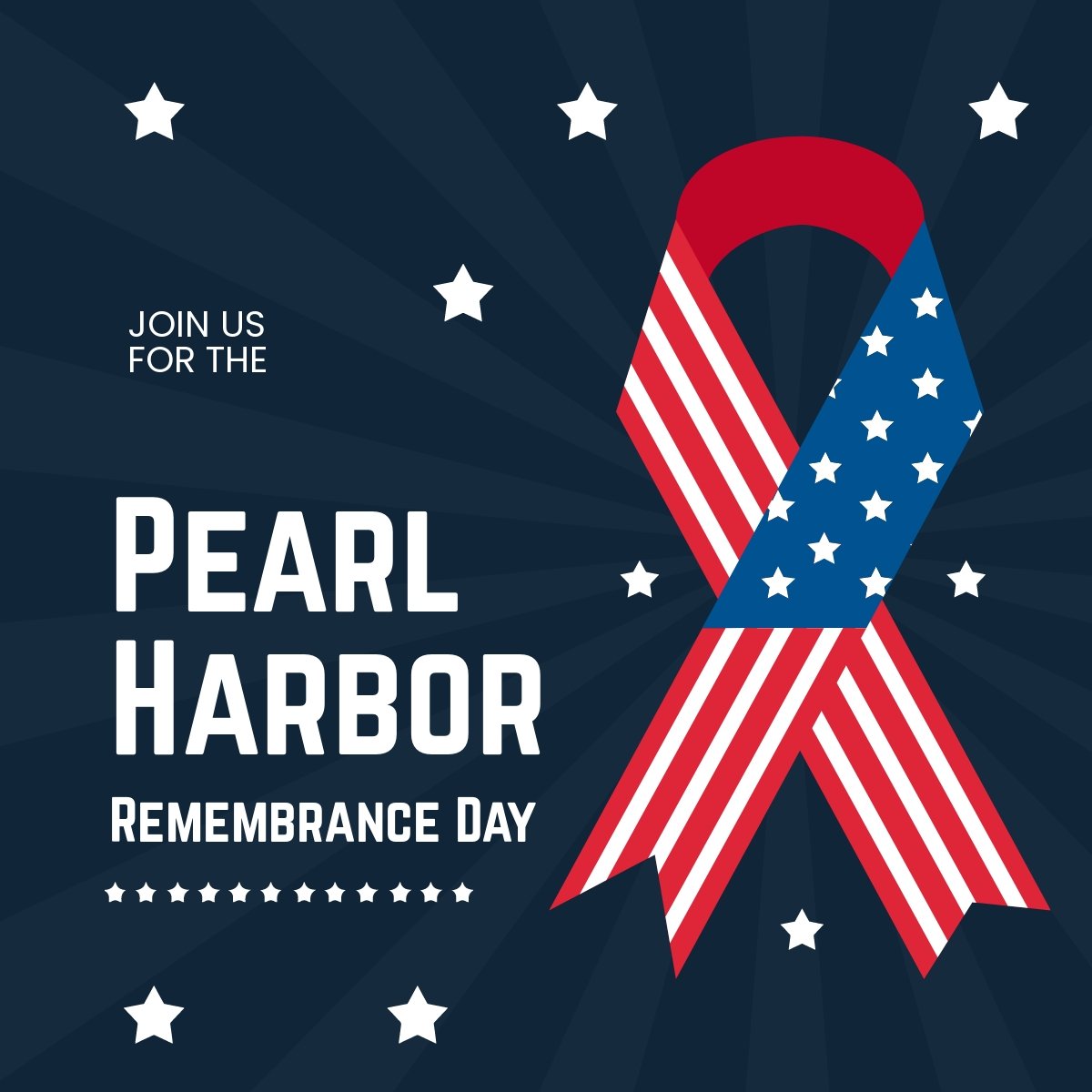 Free Pearl Harbor Remembrance Day Linkedin Post Template