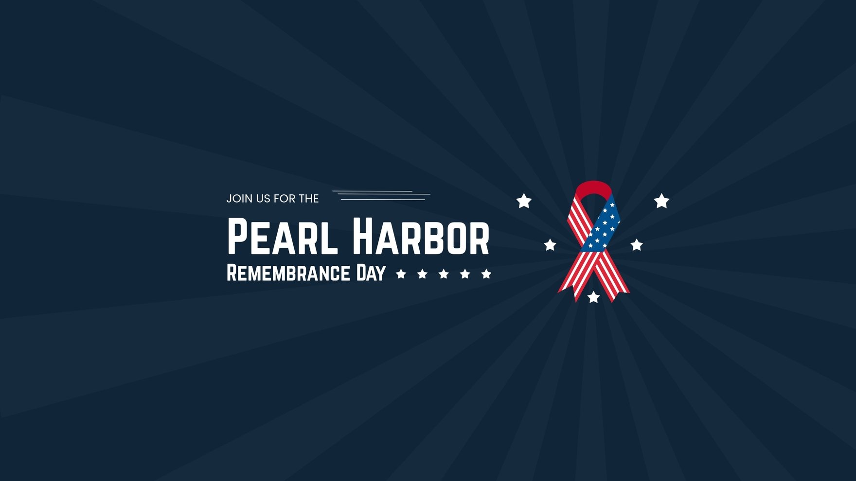 Free Pearl Harbor Remembrance Day Youtube Banner Template