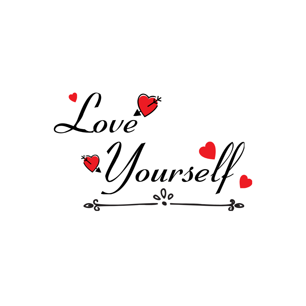 Love Yourself Vector Template